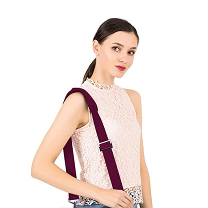 MOSISO 56 inch Shoulder Strap, Adjustable Thick Soft Universal Replacement Non-Slip Fit Padded with Metal Swivel Hooks for Laptop Shoulder Bag/Laptop Messenger Bag/Crossbody Bag, Wine Red - color: Wine Red