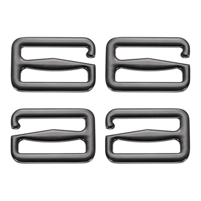 PATIKIL G-Hook Wave Buckles, Metal Adjustable Tri-Glide Slides Backpack Strap Belt Hooks - color: Gun Black, size: 27 x 28 mm
