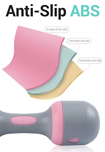 Nice C Adjustable Dumbbells Weights, Neoprene All-in-1 Options, Non-Slip, All-Purpose, Home, Gym, Office - style: Pink 11lb Pair
