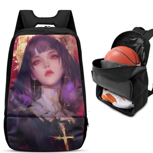 Basketball Backpack With Separate Ball Compartment And Shoes Fit Basketball Volleyball Football - color: Nun