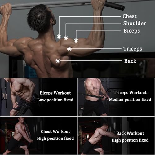 Pull Up Assistance Bands,Heavy Duty Resistance Band for Pull Up Bar,3 Heavy-Duty Adjustable Pull Up Bands Set for Enhanced Strength Training with Feet Rest