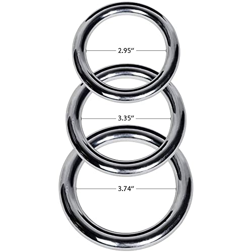 ZooBoo 2pcs Wing Chun Stainless Steel Training Rings (Pair) – Yeung Sau & Sticky Hand Strength Training for Wing Tsun, Siu Lum, and Kung Fu Practitioners - size: Diameter 9.5 CM (3.74 inches)