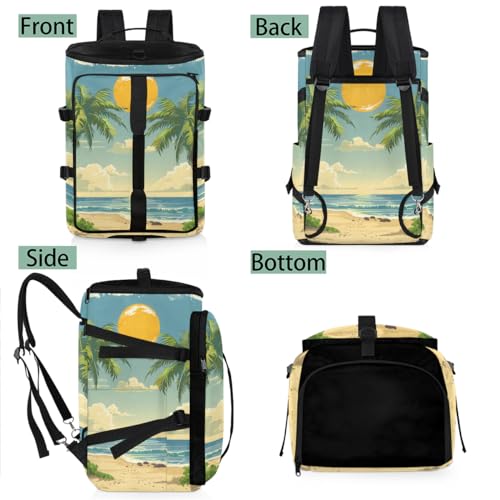 Gym Backpack, Water Resistant Carry-On Bag with Padded Shoulder Straps