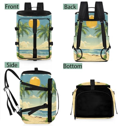 Gym Backpack, Water Resistant Carry-On Bag with Padded Shoulder Straps