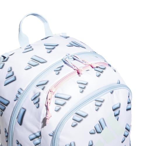 adidas Kids Affiliate Backpack – School Bag for Girls and Boys, 27L, 3D AOP White/Clear Sky Blue/Clear Pink, OSFA - color: 3d Aop White/Clear Sky Blue/Clear Pink