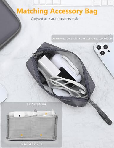 HYZUO 13.3-14 Inch Hard Shell Case Laptop Sleeve for MacBook Pro 14 M5/M4/M3/M2/M1 Pro/Max A3426 A3427 2026-2021, MacBook Pro/Air 13, Dell Pro 13/14 Premium, 13.8"-13" Surface Laptop, Space Gray - color: Space Gray, size: 13.3-14 Inch