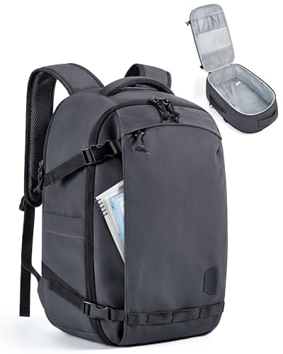 BAGSMART Travel Backpack Women, 17.3 Inch Carry On Backpack Flight Approved, TSA Approved Personal Item Travel Bag, Water Resistant Weekender Bag Luggage Daypack, Charcoal - color: Charcoal, size: 17.3 Inch