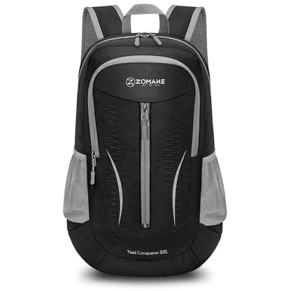 ZOMAKE Ultra Lightweight Packable Backpack 25L, Foldable Hiking Backpacks Water Resistant Small Folding Daypack for Travel(Black) - color: Black-c
