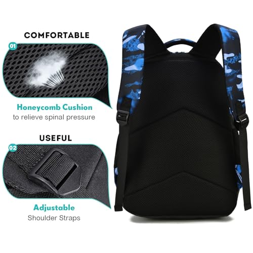 School Backpack for Boys, Waterproof Laptop Backpack with USB Charging Port, Anime Cartoon Luminous Backpack Lightweight Kids Bookbag for Teen Boys - style: Skateboard-4