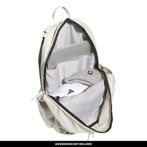 adidas Prime 7 Backpack for Laptop, School and Travel, 37L - color: Alumina Beige/White