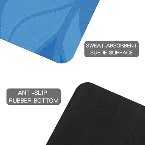 Foldable Yoga Mat, Non-slip Suede Fitness Mat With Carry Bag for Hot Yoga, Exercise, Pilates, 1.5mm Thick Lightweight Exercise Yoga Mat for Women - color: Blue
