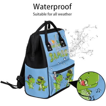 Dinosaur Diaper Backpack for Baby Boys - color: Blue