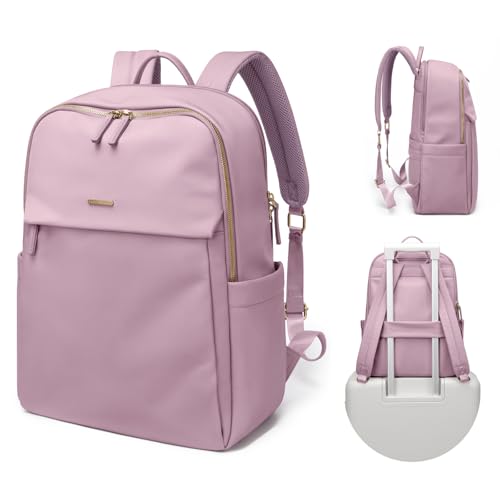 GOLF SUPAGS Women Laptop Backpack with Separate Laptop Compartment Fits 14 Inch Notebook Casual Daypack for Work Travel College Backpack Book Bags - color: Pinkish Purple-upgrade, size: 14 Inch