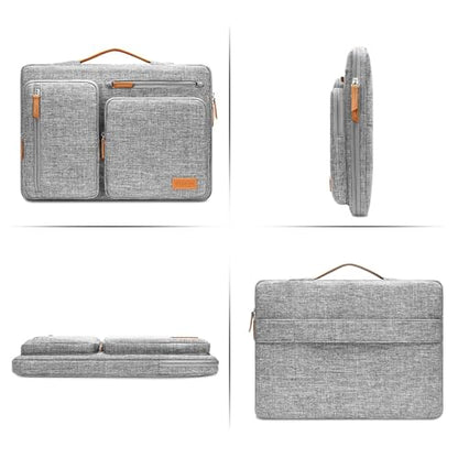 MOSISO 360 Protective Laptop Case 16 inch, 15-15.6 inch Laptop Sleeve Compatible with MacBook Pro 16, HP Acer Dell Lenovo ASUS, Side Open Carrying Case with 4 Zipper Pockets&Handle, Gray - color: Gray, size: 16 inch