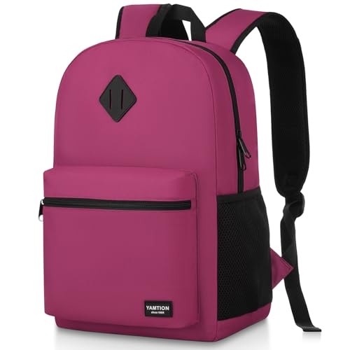 YAMTION Laptop Backpack,Bookbag for Women and Teen Girls School Backpack with USB Port for College Work - color: Dark Purple, size: 15.6 inch