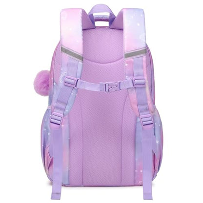 PIG PIG GIRL Kids Backpack for Girls - School Bags for Middle School Students - Book Bag for Elementary Primary - Kawaii Ita Backpack - Purple - color: Purple