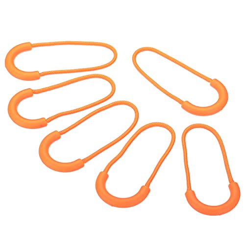 PATIKIL Zipper Pulls Replacement, 15 Pack Extension Cord Handle Plastic U-Shape Tab Tag Extender for Luggage Backpacks, Jackets, Handbags Orange - color: Orange, size: 75mm