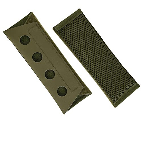 2 Pack Vest Shoulder Pads Fit 2" Shoulder Strap Comfort Soft Cushion Strap Pads Shoulder Strap pad Mesh Padded Lightweight for FCPC JPC Vests Sling Bags - color: Ranger Green