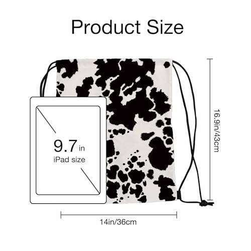 Gym Backpack Animal Seamless Pattern Volleyball Bag Sports Backpack Black Spots on White Background 14x16.9 Inch - color: Animal Seamless Pattern