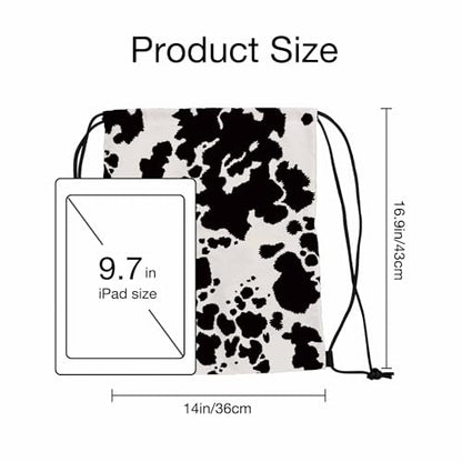 Gym Backpack Animal Seamless Pattern Volleyball Bag Sports Backpack Black Spots on White Background 14x16.9 Inch - color: Animal Seamless Pattern