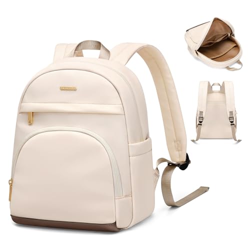 TENSTAR Mini Backpack for Women Stylish Convertible Back Pack Purse, Light Weight Daypack Purses Daily Backpack Cute Bookbag for College Travel, Apricot - color: Apricot