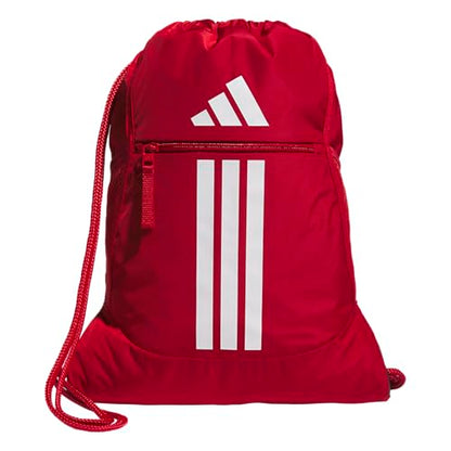 adidas Alliance Sackpack – Drawstring Backpack for Sports, Small Gym Bag, Team Power Red 2/3, OSFA - color: Team Power Red 2/3