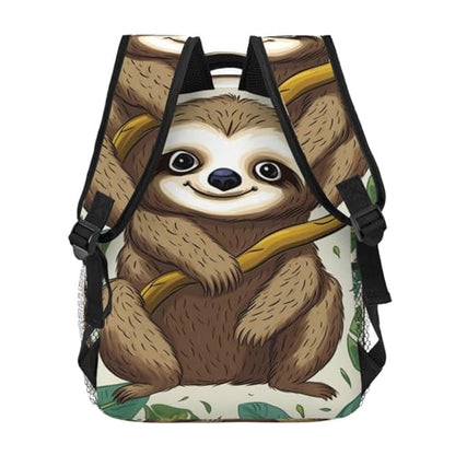 Travel Backpack Adorable Sloth Carry on Backpack Lightweight Business 15.6inch Laptop Backpack for Men Women - color: Adorable Sloth