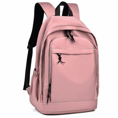 GAEKEAO Classical Basic Travel Backpack for Women Men,Casual Lightweight Bookbag Cute Daypack for College Work Everyday Pink - color: B04 Pink