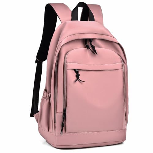 GAEKEAO Classical Basic Travel Backpack for Women Men,Casual Lightweight Bookbag Cute Daypack for College Work Everyday Pink - color: B04 Pink
