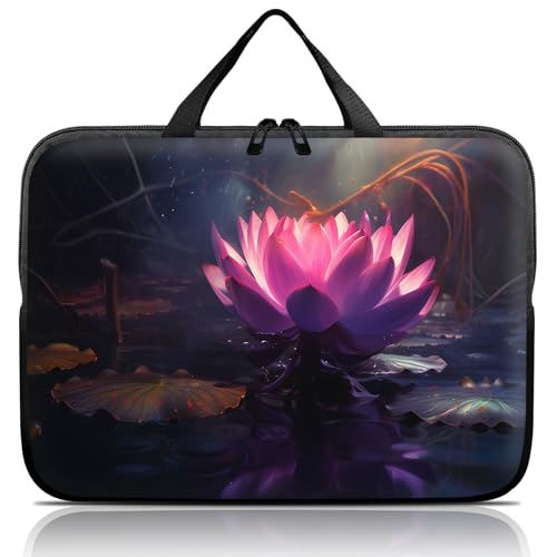 14 15 15.4 15.6 inch Laptop Handle Bag Computer Bag, Pouch Holder Notebook Sleeve Cover Soft Case Compatible for Dell,Lenovo,Toshiba HP, Asus Notebook-Lotus Blossoms - color: Lotus Blossoms