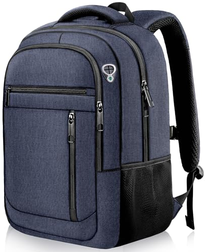 Travel Backpack, Extra Large 45L Travel Backpack for Men & Women, Expandable Laptop Bag, Water Resistant Computer Backpack Fits 18.4 Inch Laptop, Lightweight Daypack for Flight, Blue - color: Blue, size: 3X-Large