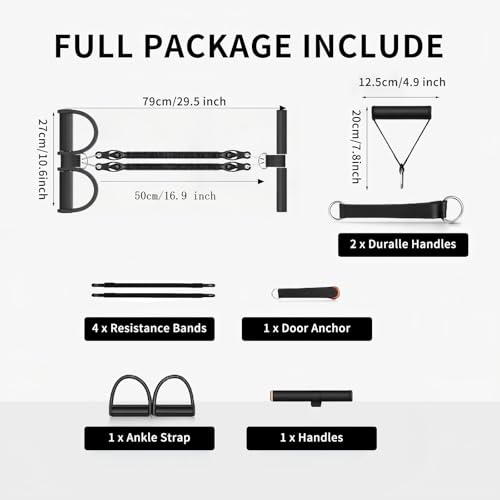 Multifunction Tension Rope, 2 Tubes Stretch Yoga Pedal Tension Strap, Adjustable Resistance, Tension Rope Fitness Equipment - color: Black-2
