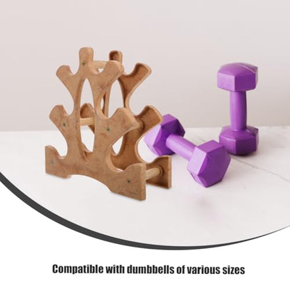 Totority Small Dumbbell Rack Stand Heavy Duty Weight Storage Rack for Home Gym Strength Training Organizer Space Saving Fits Various Dumbbell Sizes