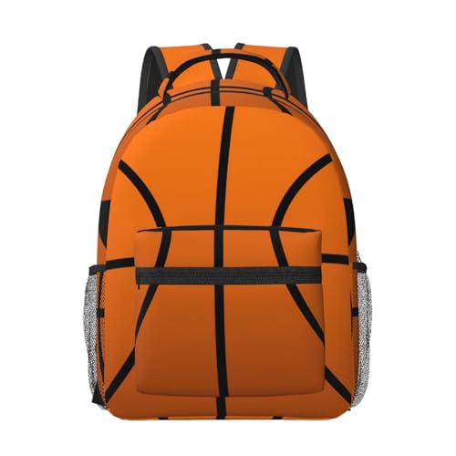 Basketball Laptop Backpacks With Smooth Zippers,Ergonomic Shoulder Straps,16.5â€ Travel Backpack For Adult