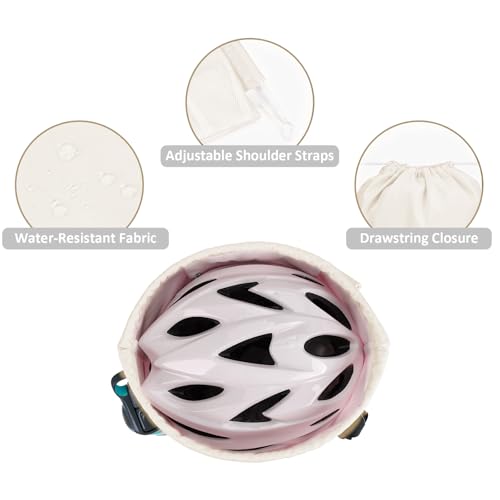 WANDF Drawstring Backpack, Gym String Bag with Shoulder Pad - color: M, Beige, size: Medium