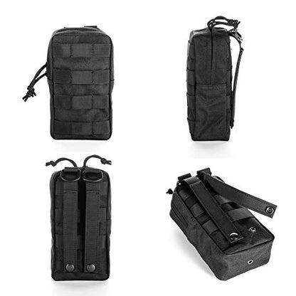 Upgraded Sports Water Bottles Pouch Bag, Tactical Drawstring Molle Water Bottle Holder Tactical Pouches, Travel Mesh Water Bottle Bag Tactical Hydration Carrier - color: 2 Molle Pouch