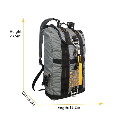 Military Tactical Backpack Parachute Buckles Hook Nylon Rucksacks Flight Backpacks Day Pack for Outdoor,Hiking,Camping (Grey) - color: Grey