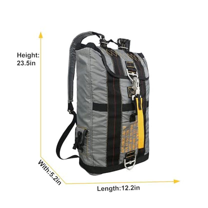 Military Tactical Backpack Parachute Buckles Hook Nylon Rucksacks Flight Backpacks Day Pack for Outdoor,Hiking,Camping (Grey) - color: Grey