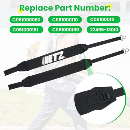C061000111 Backpack Blower Straps/Harness for C061000110 Leaf Blower Shoulder Strap Echo Parts PB-265LN PB-403H PB-413H PB-460 PB-500 PB-610 PB-620 PB-650 PB-755 2PCS