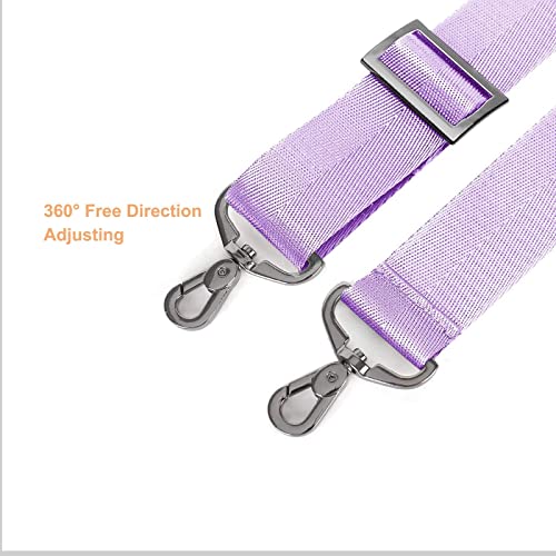 MOSISO 56 inch Shoulder Strap, Adjustable Thick Soft Universal Replacement Non-Slip Fit Padded with Metal Swivel Hooks for Laptop Shoulder Bag/Laptop Messenger Bag/Crossbody Bag, Purple - color: Purple