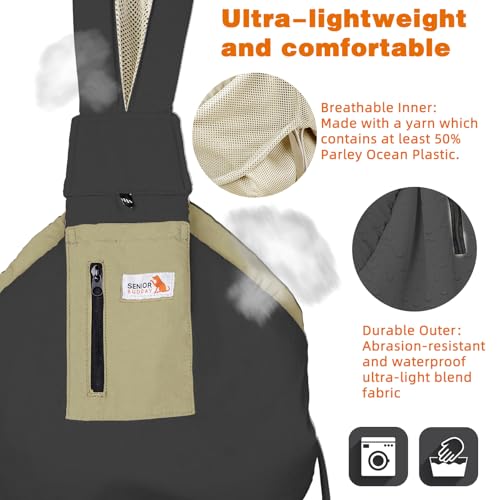 Dog Carrier Sling, Dog Carriers for Small Dogs Up to 20lbs, Black - color: Black