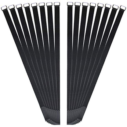 30 inch Reusable Extend Securing Strap - Fastening Cable Strap - 16 PACK Adjustable Nylon Hook and Loop Cable Tie Down Strap - size: 1 x 30 in
