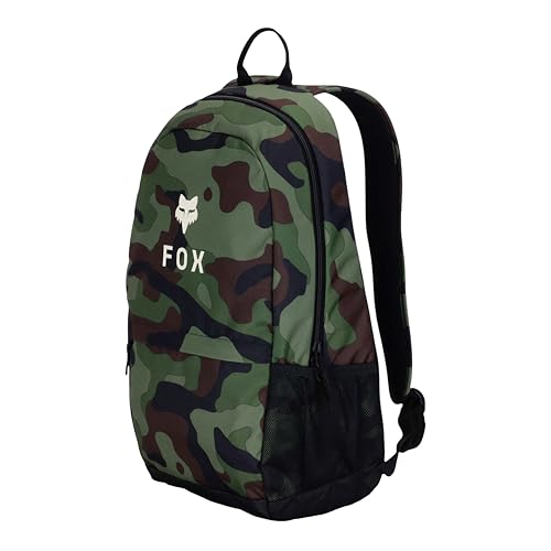 Fox Racing 180 Backpack, Lightweight Everyday School & Travel Bag with 15" Laptop Sleeve, Water Bottle Pocket & Padded Straps, Green Camouflage - color: Green Camouflage
