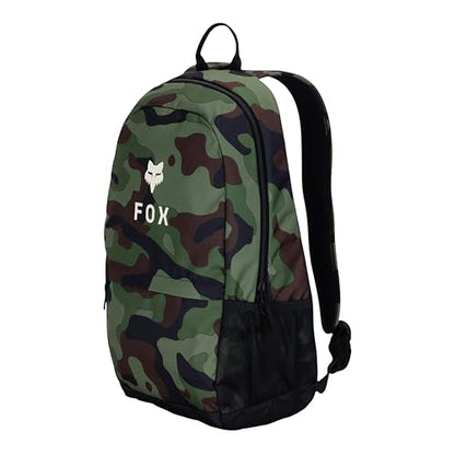 Fox Racing 180 Backpack, Lightweight Everyday School & Travel Bag with 15" Laptop Sleeve, Water Bottle Pocket & Padded Straps, Green Camouflage - color: Green Camouflage