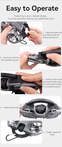 Backpack Clip Hook Compatible with DJI NEO 2 - Quick-Release Design, Lightweight 11g, 1kg Load Capacity, Versatile Mounting for Hands