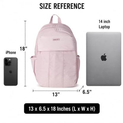 Reebok Backpack - Multipurpose Lightweight Carry On Everyday Laptop Gym Travel Commuter Backpack, Regan II Ashen Lilac - color: Regan II Ashen Lilac