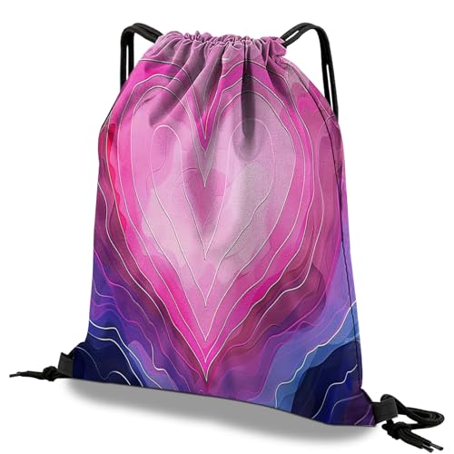 Drawstring Backpack Draw String Bag Waterproof for Sports Gym Beach Travel Cute Aesthetic Sackpack Men Women (13"×17")-Dark Pink - color: S-22-pink