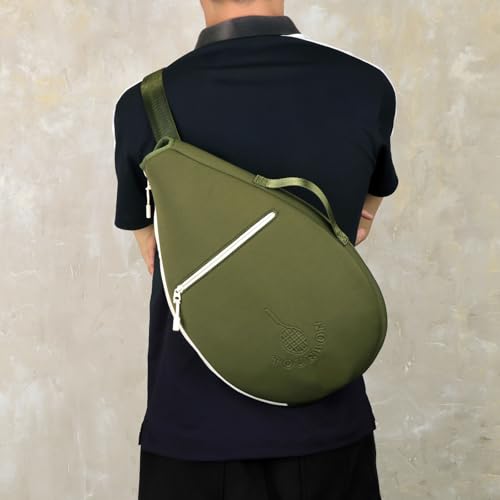 TOURBON Neoprene Padded Tennis Racket Bag Protector Cover Case with Pocket | Sports Backpack Sling Bag for Men Women