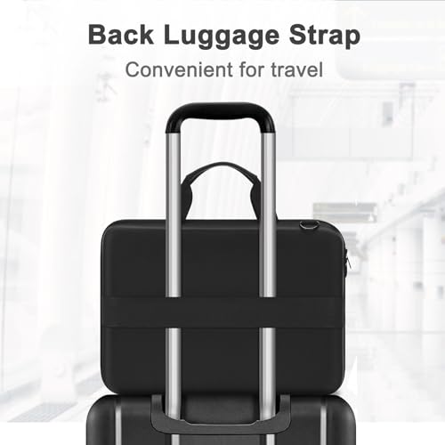 MOSISO Laptop Bag for Men,17-17.3 inch Computer Bag Compatible with Dell XPS/HP Pavilion/Ideapad/Acer/Alienware/HP Omen Notebook, Hard Shell Laptop Case with Front Pocket&Shoulder Strap, Black - color: Black, size: 17.3 inch