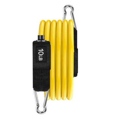 VEICK Resistance Bands, One Single Exercise Bands, Workout Bands Resistance Training for Home Workouts Fitness Pilates - color: Yellow(10LBS)